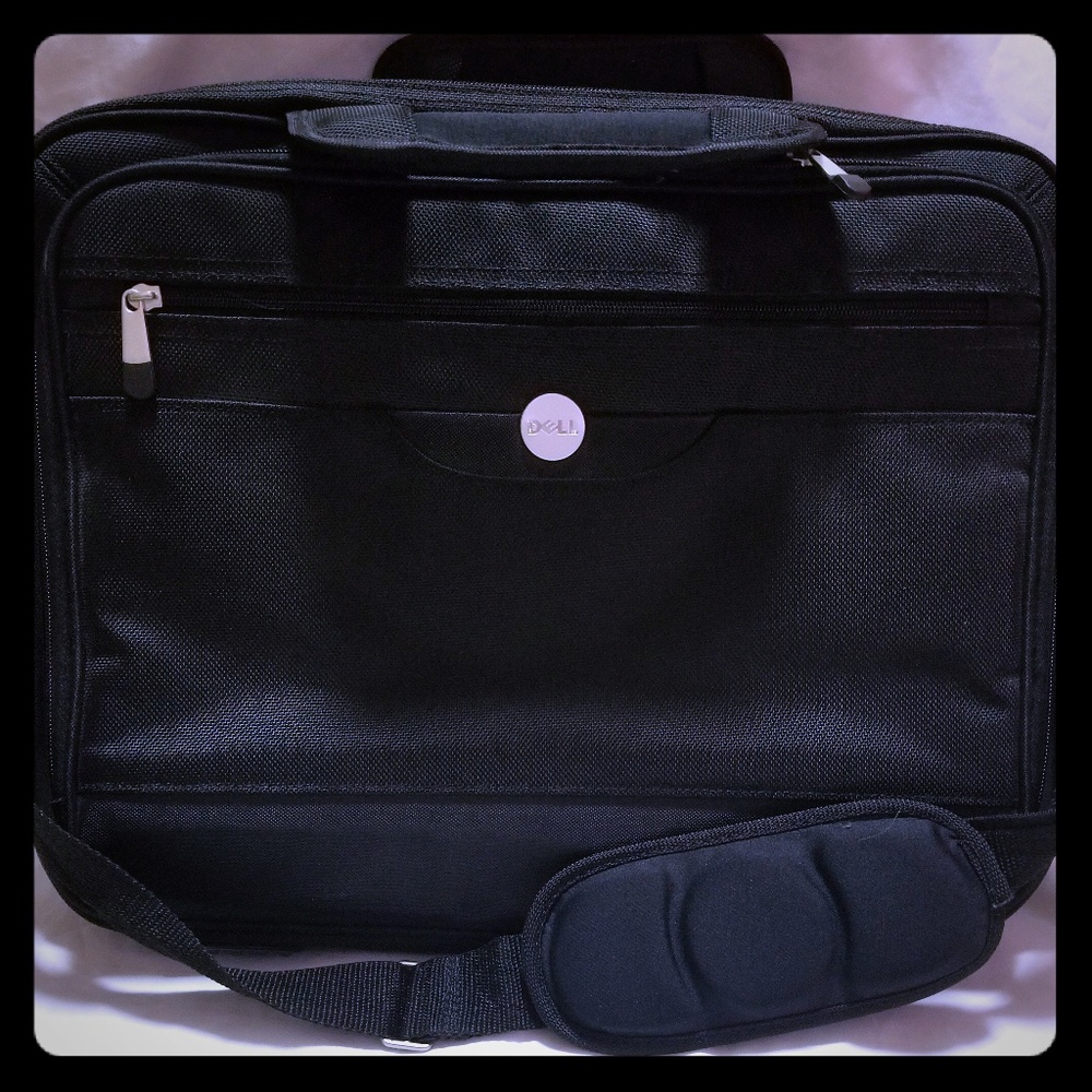 Dell black laptop computer carrying bag unisex